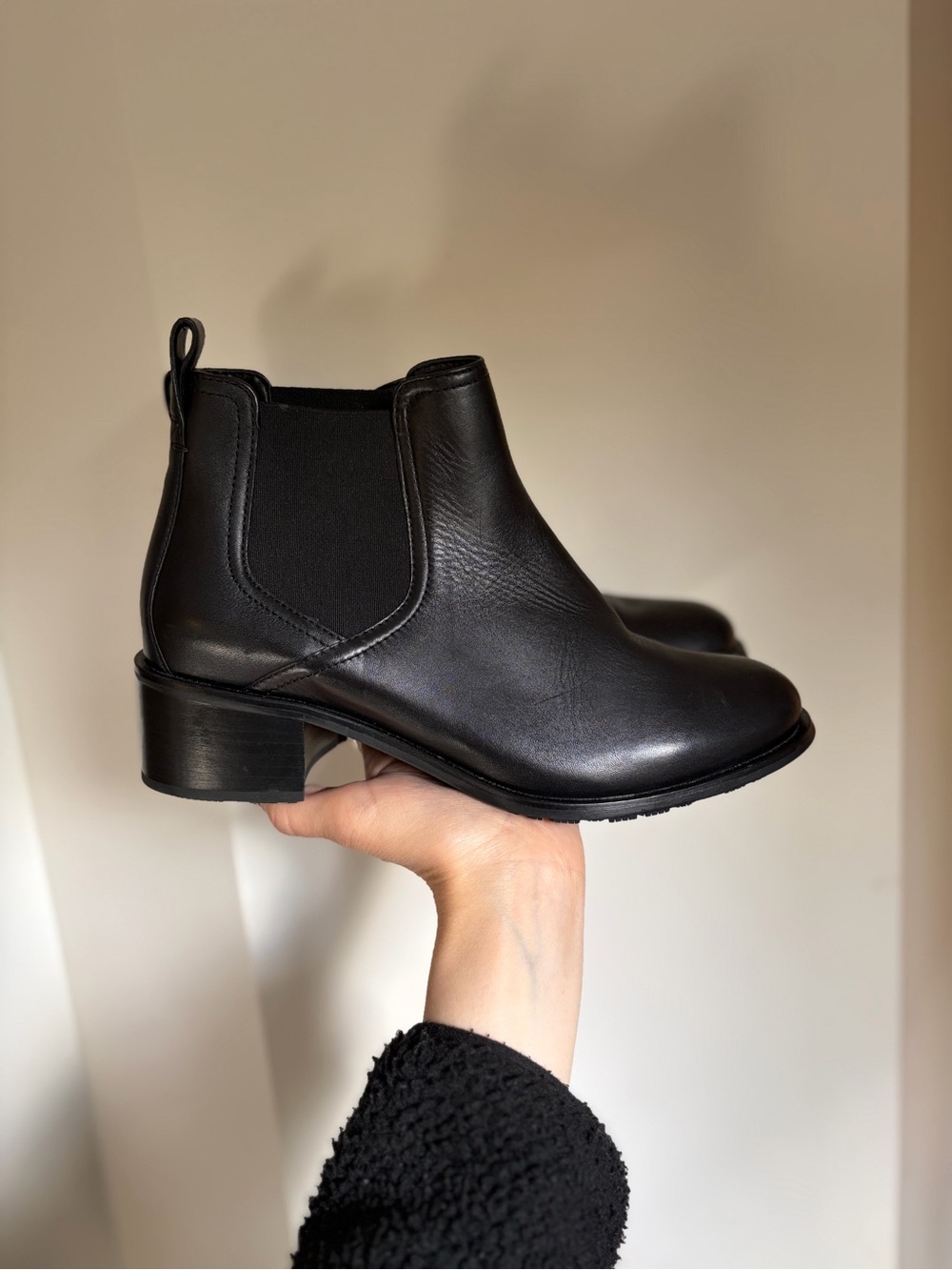 Cole Haan Black Leather Chelsea Booties